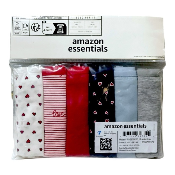 Amazon Essentials Triangle Bikini Briefs Multi-Pack, Size XL 5pk 30 pairs NWT - Picture 4 of 7